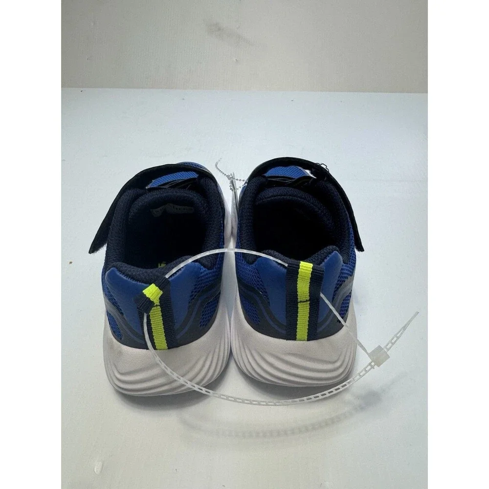 Skechers Kids Blue Hook & Loop Athletic Sneakers Size 12 New Machine Washable